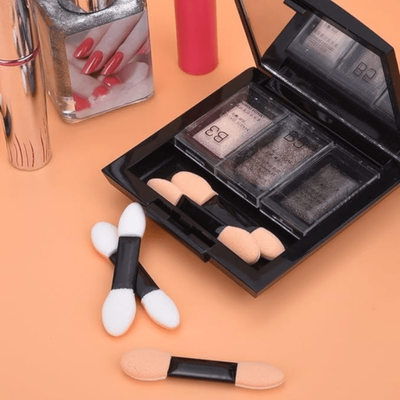 100 Pack Disposable Dual Sided Eyeshadow Applicator Brushes-My Makeup Brushset