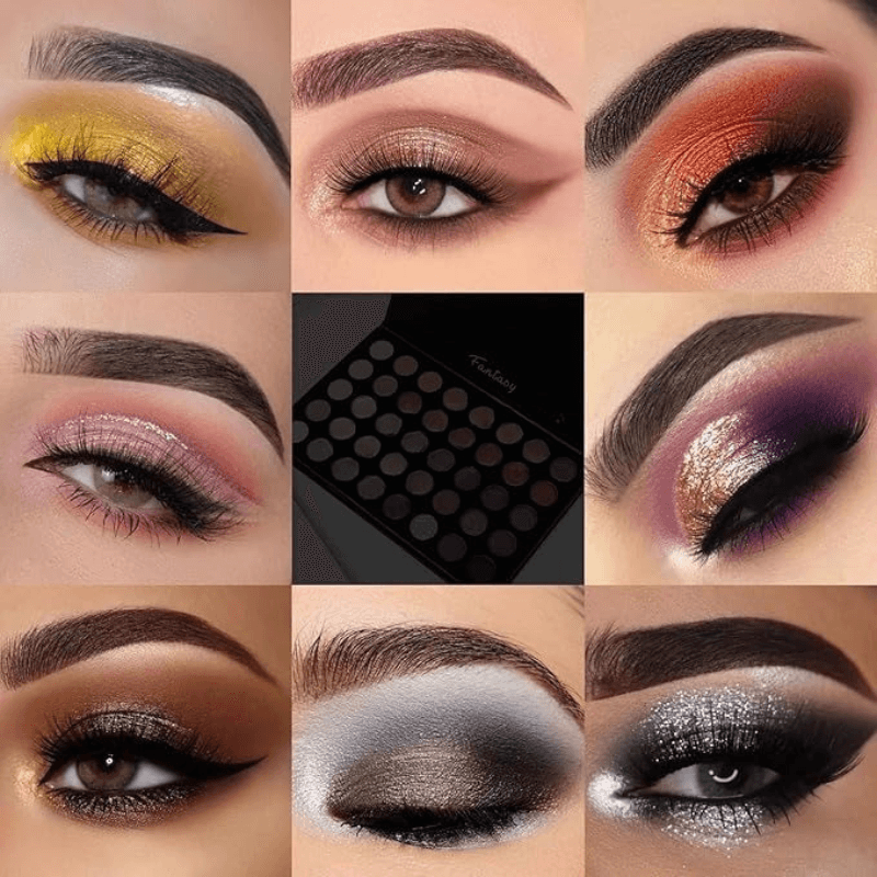 Neutral Smokey Eyeshadow Palette With 40 Pigmented Shades-My Makeup Brushset