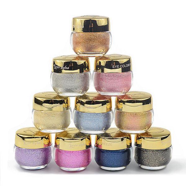 3D Glitter Eyeshadow Pigment Set – High-Shine Pigments Kit-My Makeup Brushset