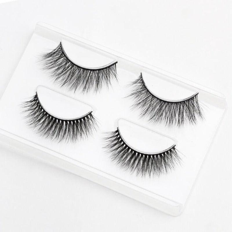 3D Mink Faux Eyelashes - 2 Pair The Secret to Stunning Eyes-My Makeup Brushset