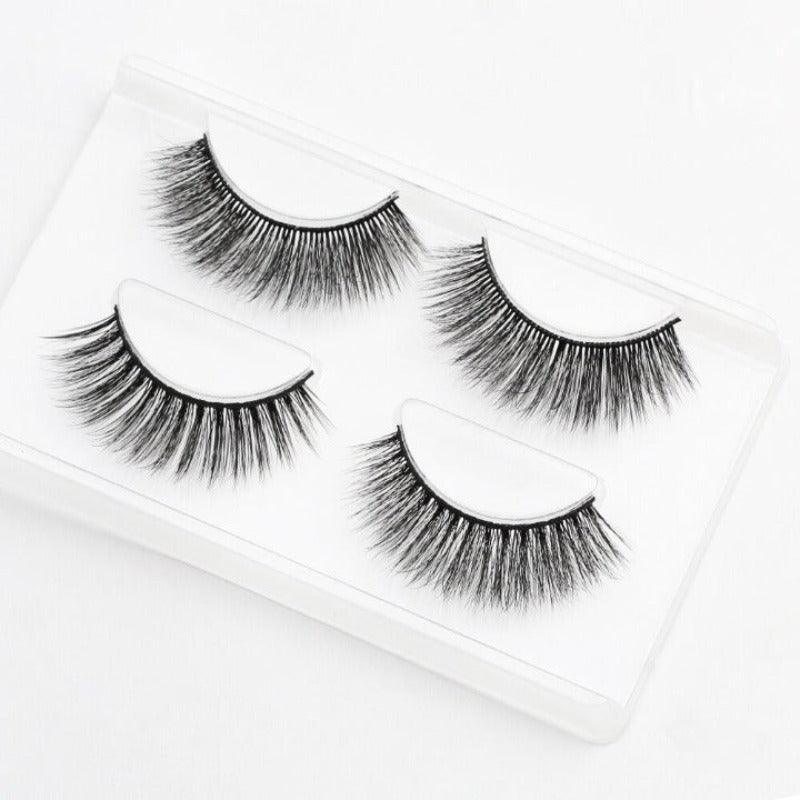 3D Mink Faux Eyelashes - 2 Pair The Secret to Stunning Eyes-My Makeup Brushset