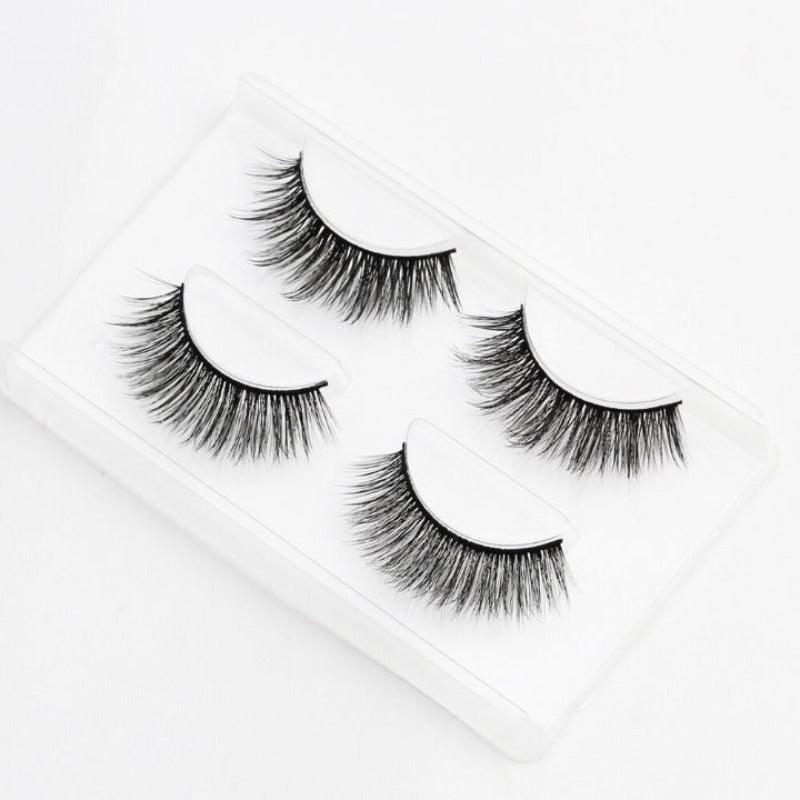 3D Mink Faux Eyelashes - 2 Pair The Secret to Stunning Eyes-My Makeup Brushset