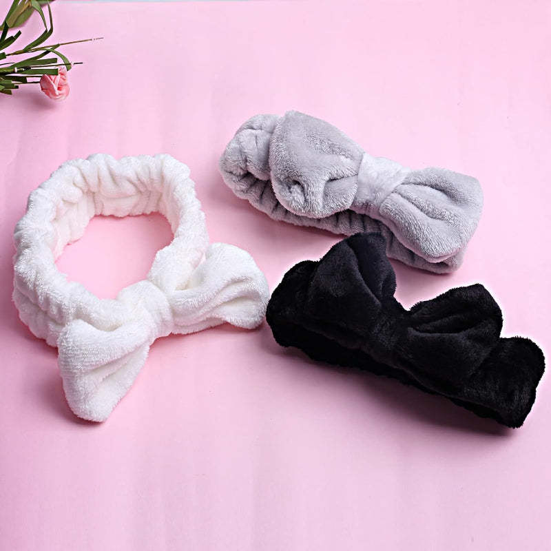 Fluffy Spa Headband Set 3 Pieces For Skincare And Makeup-My Makeup Brushset