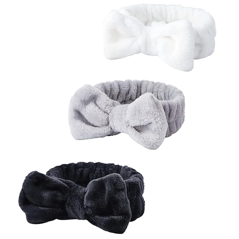 Fluffy Spa Headband Set 3 Pieces For Skincare And Makeup-My Makeup Brushset