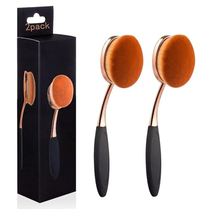 Oval Foundation Brush for Flawless Liquid and Powder Application-My Makeup Brushset