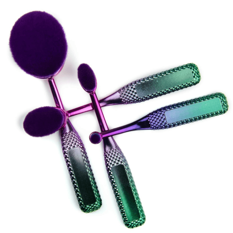 4 Piece Face Makeup Brush Set For Blending And Application-My Makeup Brushset