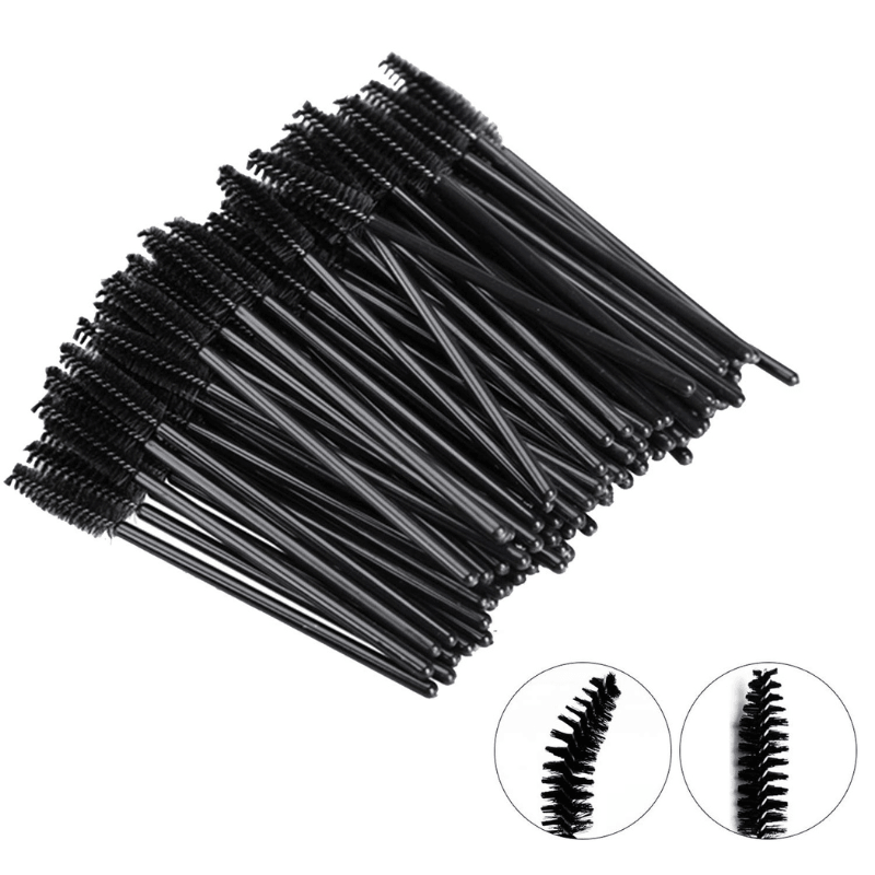 Disposable Mascara Wands  - Black Spoolie Brush Set-My Makeup Brushset