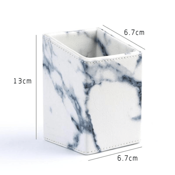 Elegant Marble Brush Holder – Compact And Durable Organizer-My Makeup Brushset