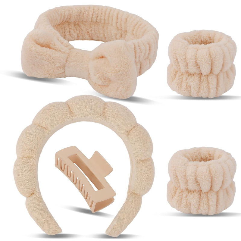 Spa Accessory Set 4 Pieces for Skincare and Beauty Routine-My Makeup Brushset