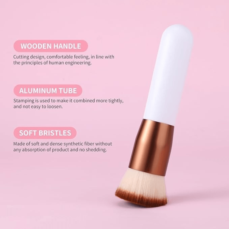 Flat Top Foundation Brush For Blending And Buffing Makeup-My Makeup Brushset