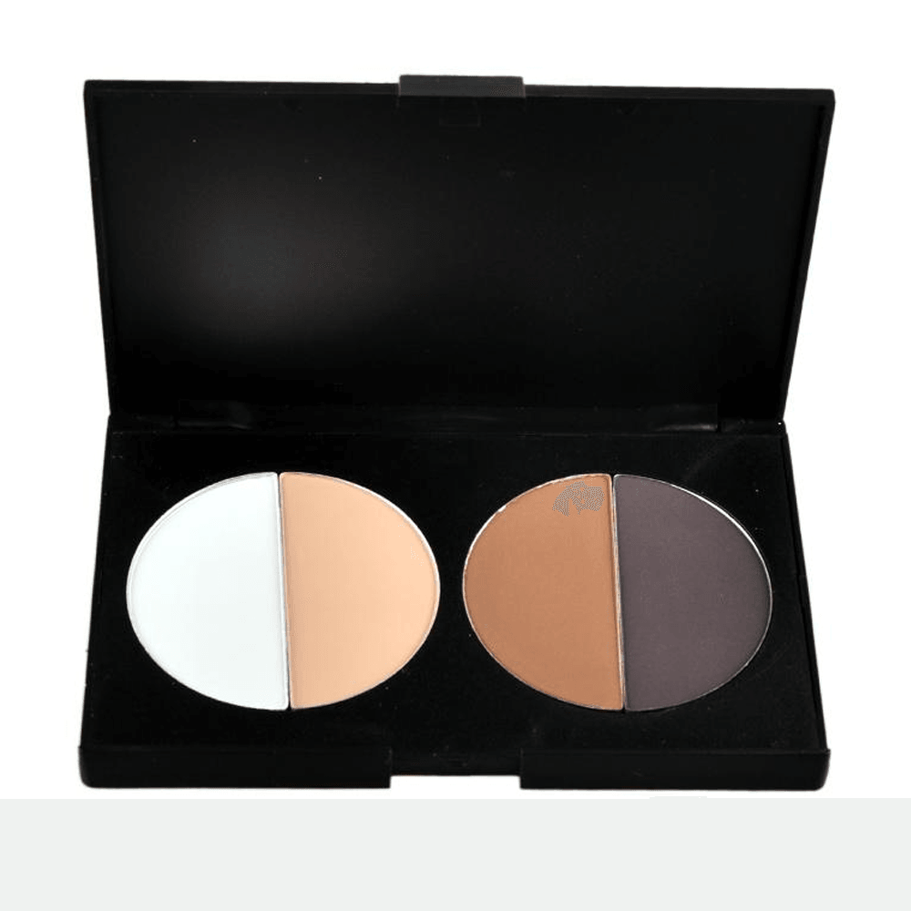 4 Color Face Palette – Blendable Contour and Highlight Shades-My Makeup Brushset