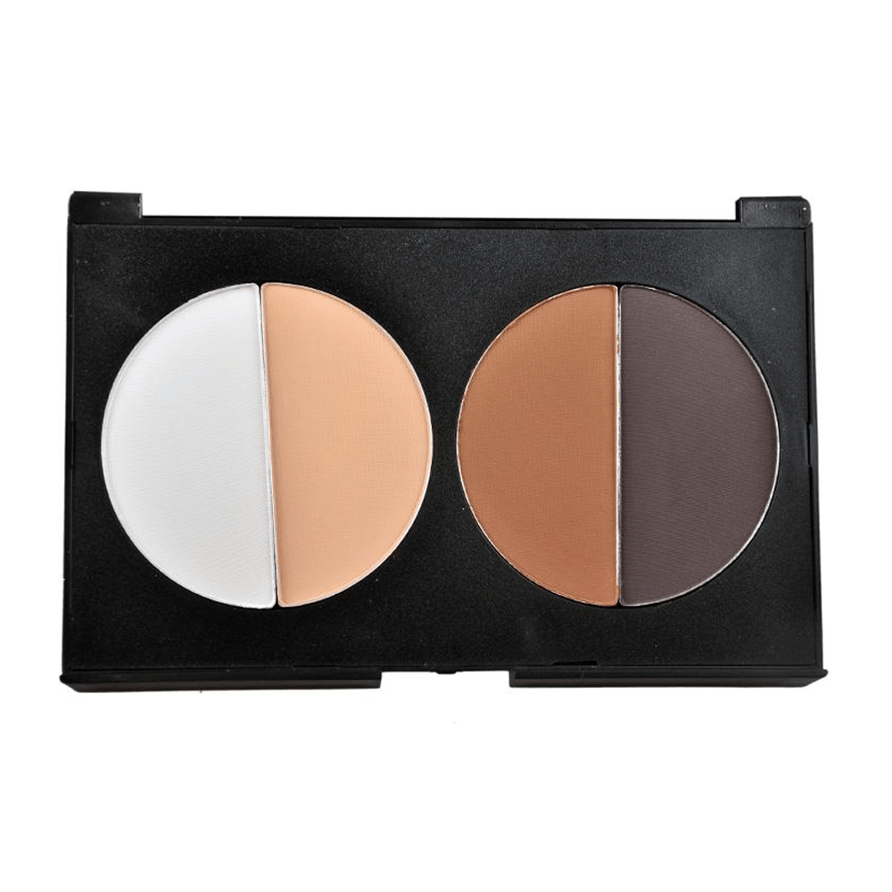 4 Color Face Palette – Blendable Contour and Highlight Shades-My Makeup Brushset
