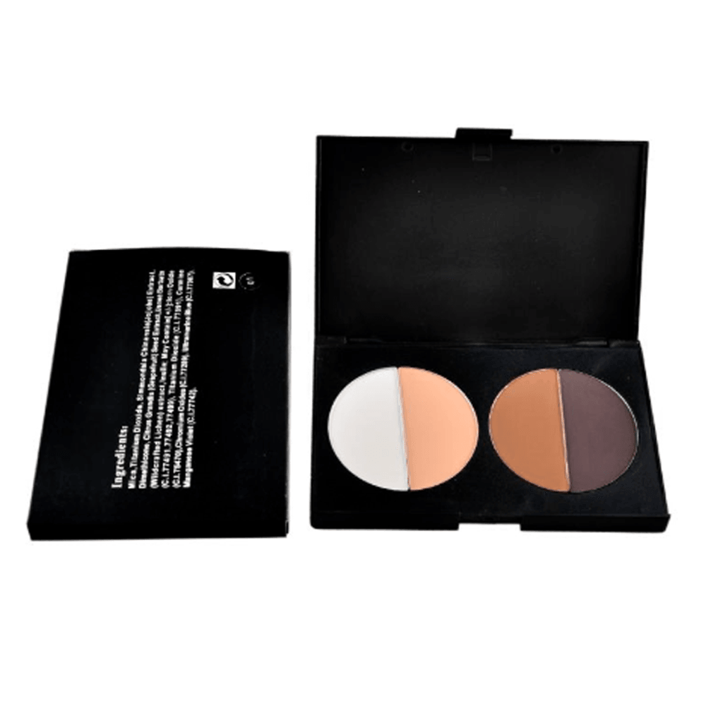 4 Color Face Palette – Blendable Contour and Highlight Shades-My Makeup Brushset