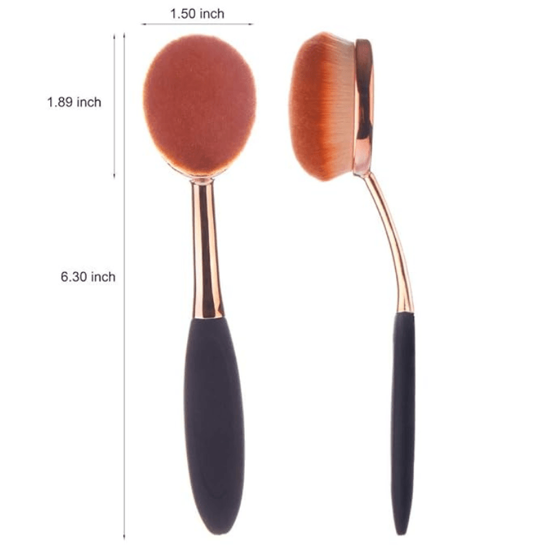 4 Pack Oval Foundation Brushes for Liquid Cream and Powder-My Makeup Brushset