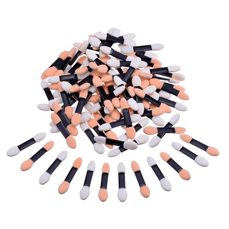 100 Pack Disposable Dual Sided Eyeshadow Applicator Brushes-My Makeup Brushset