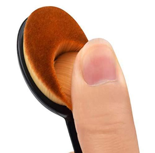 2 Piece Oval Makeup Brushes for Liquid Cream and Powder Blending-My Makeup Brushset
