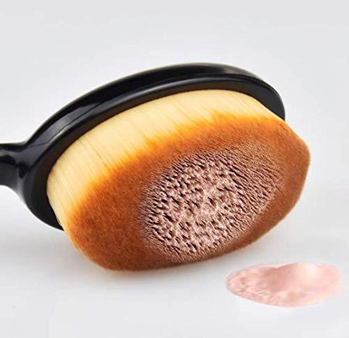 2 Piece Oval Makeup Brushes for Liquid Cream and Powder Blending-My Makeup Brushset