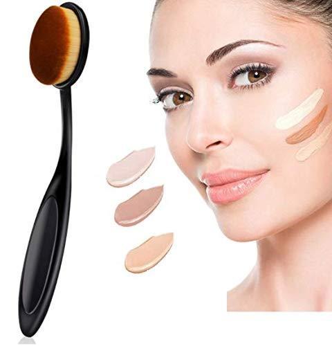 2 Piece Oval Makeup Brushes for Liquid Cream and Powder Blending-My Makeup Brushset