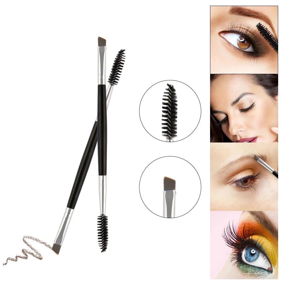 Double Ended Brush – A Tool for Perfectly Defined Brows and Lashes-My Makeup Brushset