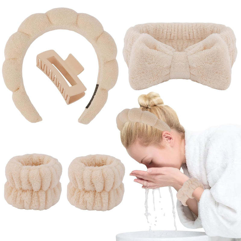 Spa Accessory Set 4 Pieces for Skincare and Beauty Routine-My Makeup Brushset