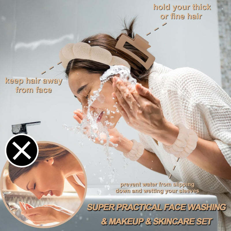 Spa Accessory Set 4 Pieces for Skincare and Beauty Routine-My Makeup Brushset