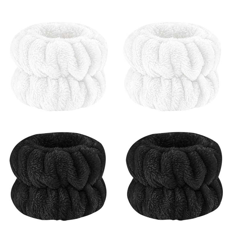 Wristband Towels 4-Piece Absorbent Set For Skincare Beauty-My Makeup Brushset