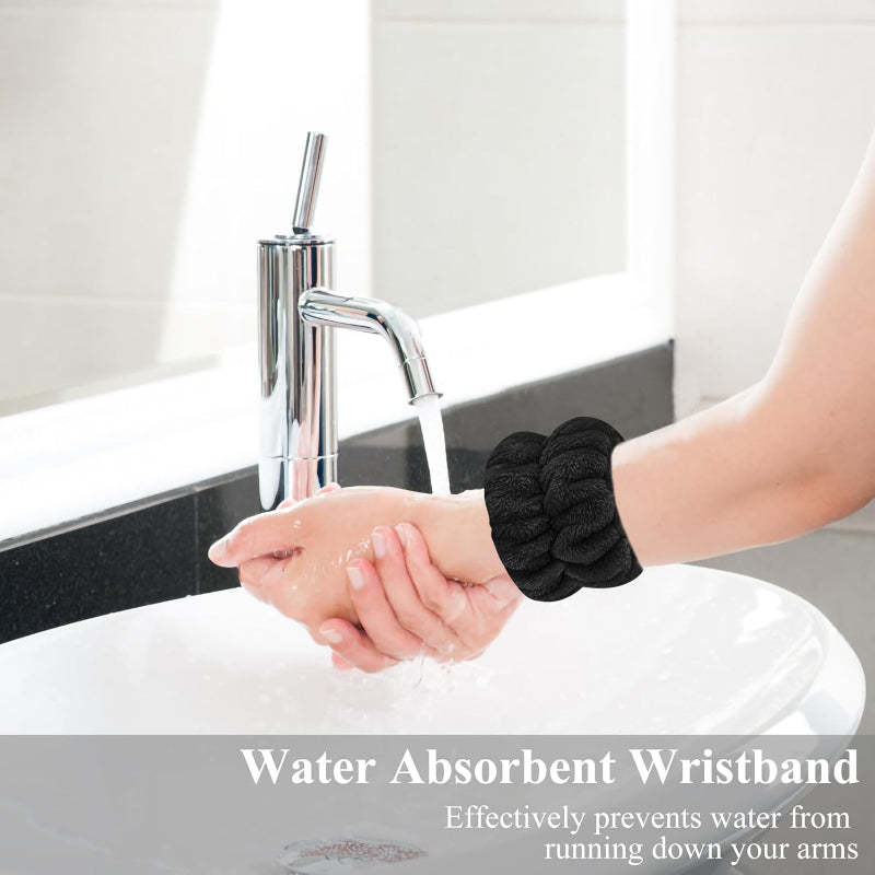 Wristband Towels 4-Piece Absorbent Set For Skincare Beauty-My Makeup Brushset