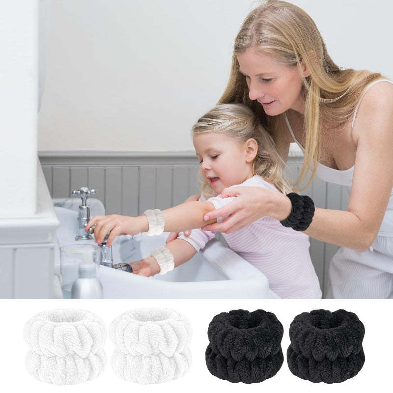 Wristband Towels 4-Piece Absorbent Set For Skincare Beauty-My Makeup Brushset