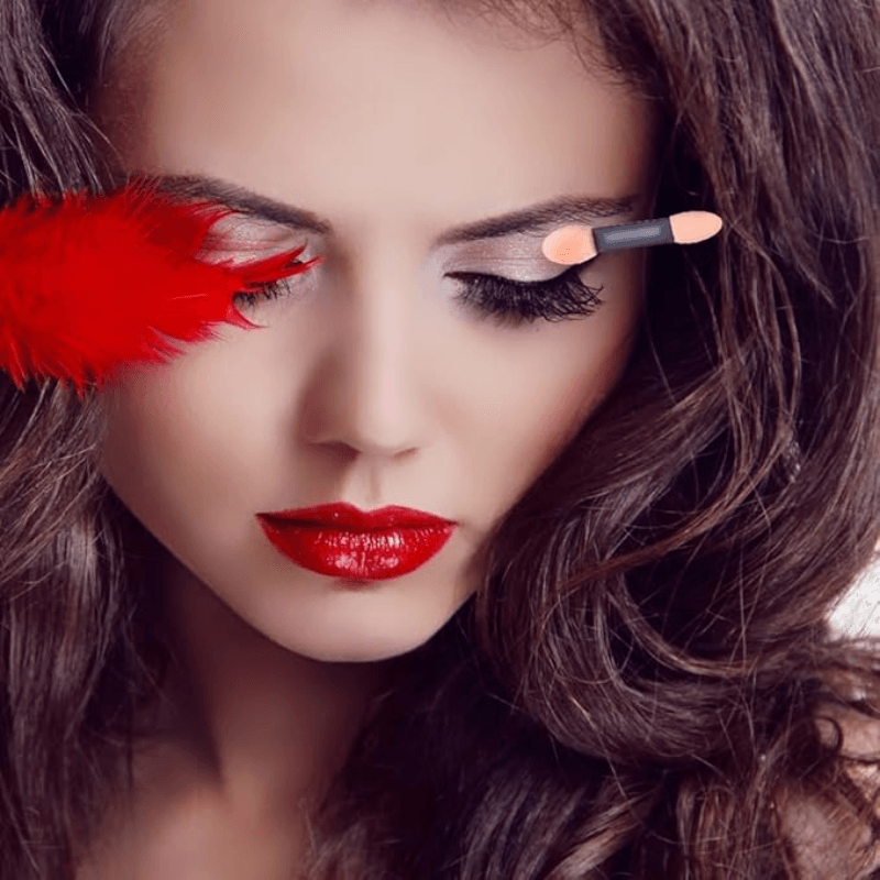 100 Pack Disposable Dual Sided Eyeshadow Applicator Brushes-My Makeup Brushset