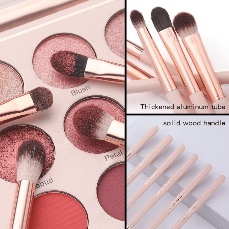 6 Piece Makeup Brush Set For Blending Concealing And Eyelining-My Makeup Brushset