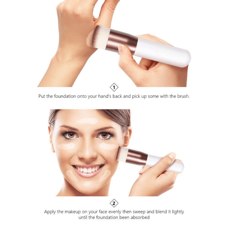 Flat Top Foundation Brush For Blending And Buffing Makeup-My Makeup Brushset