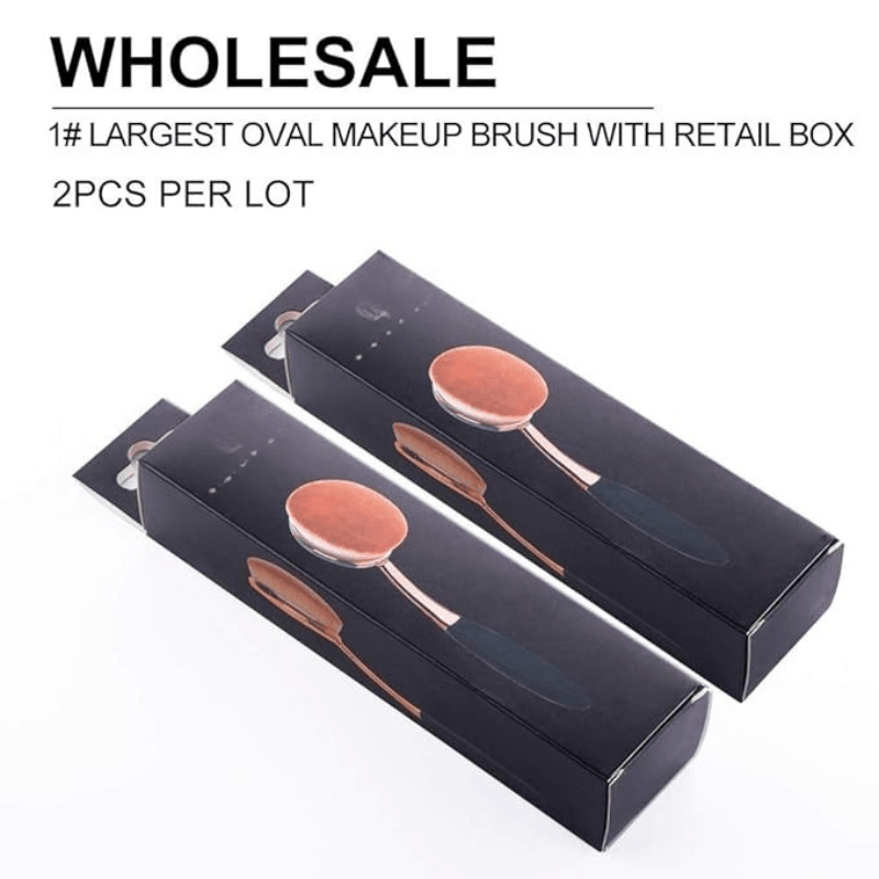 Oval Foundation Brush for Flawless Liquid and Powder Application-My Makeup Brushset