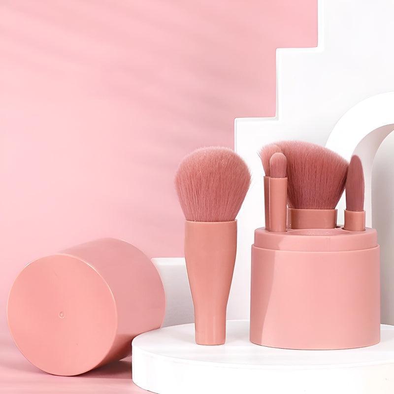 Mini Cosmetic 5 Piece Brushes Kit With Mirror For Travel-My Makeup Brushset