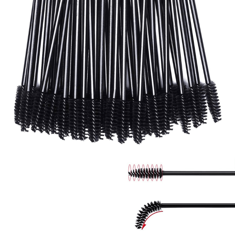Disposable Mascara Wands  - Black Spoolie Brush Set-My Makeup Brushset