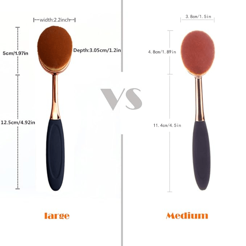Oval Foundation Brush for Flawless Liquid and Powder Application-My Makeup Brushset