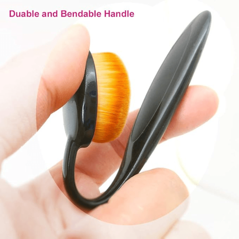 3 Piece Oval Makeup Brush Set for Foundation Blush and Concealer-My Makeup Brushset