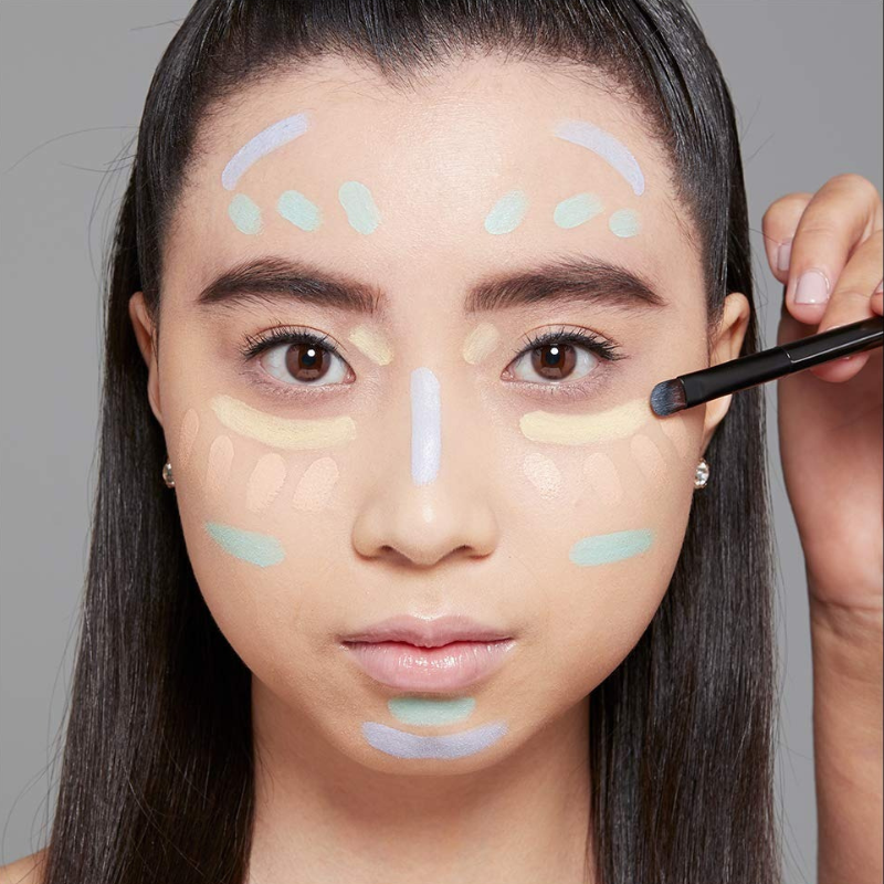 6 Shades Color Correcting Concealer Palette For A Flawless Complexion-My Makeup Brushset