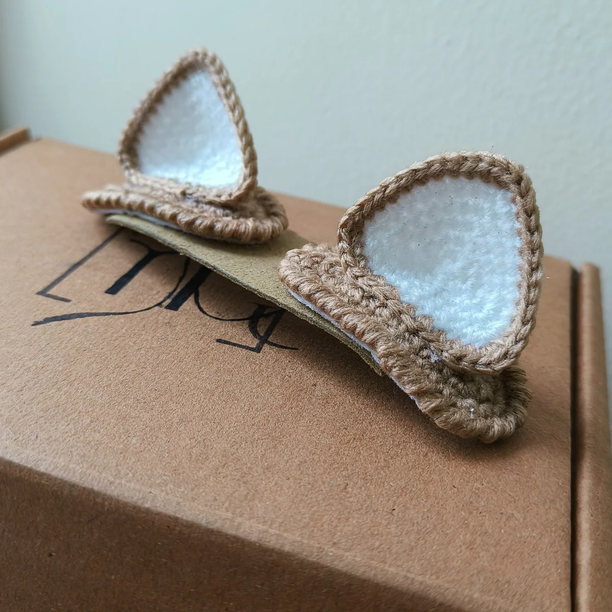 Crochet Cat Ears Hairclip Pair