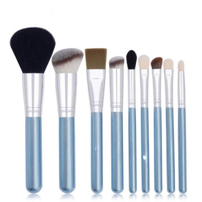 9 Pcs Blue Makeup Brush Set – Soft Bristles for Flawless Blend-My Makeup Brushset