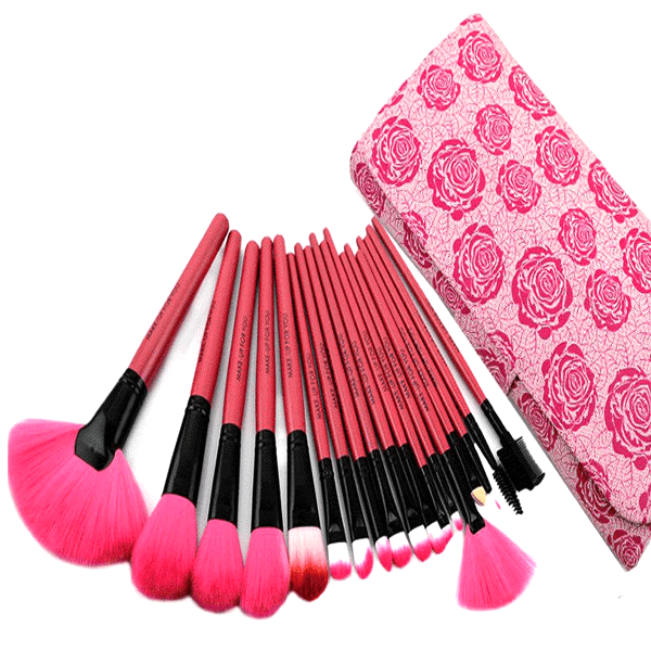 Rose Brush Set – 18 Pcs Professional Makeup Brush Collection-My Makeup Brushset