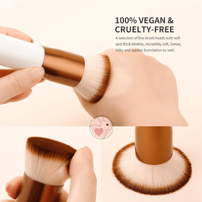 Foundation Brush With Soft Bristles For Blending Buffing-My Makeup Brushset