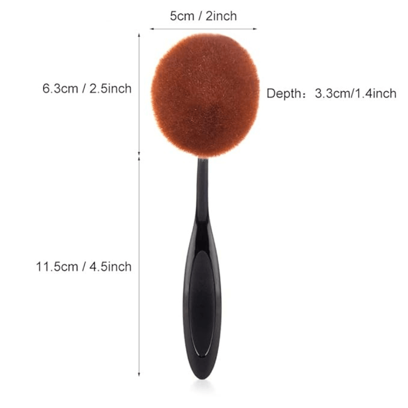 Oval Foundation Brush Flawless Application For Liquid And Powder-My Makeup Brushset