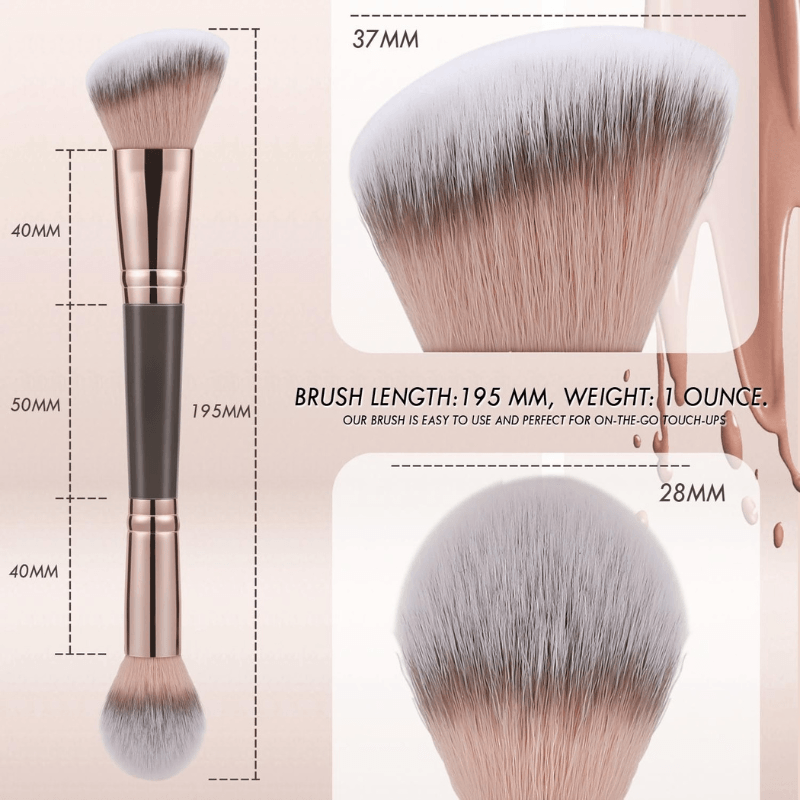 Double Ended Brush - Professional Makeup Foundation Contour Brush-My Makeup Brushset