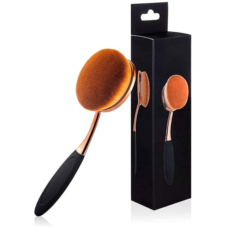 Oval Foundation Brush for Flawless Liquid and Powder Application-My Makeup Brushset
