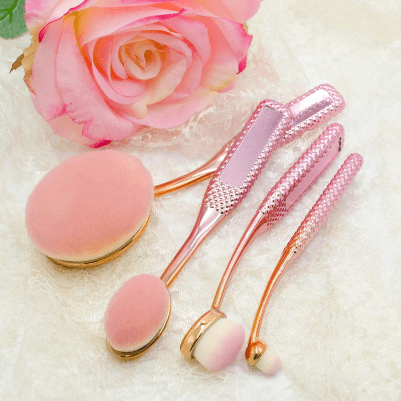 4 Piece Face Makeup Brush Set For Blending And Application-My Makeup Brushset