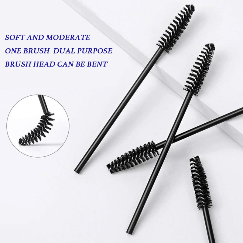 Disposable Mascara Wands  - Black Spoolie Brush Set-My Makeup Brushset