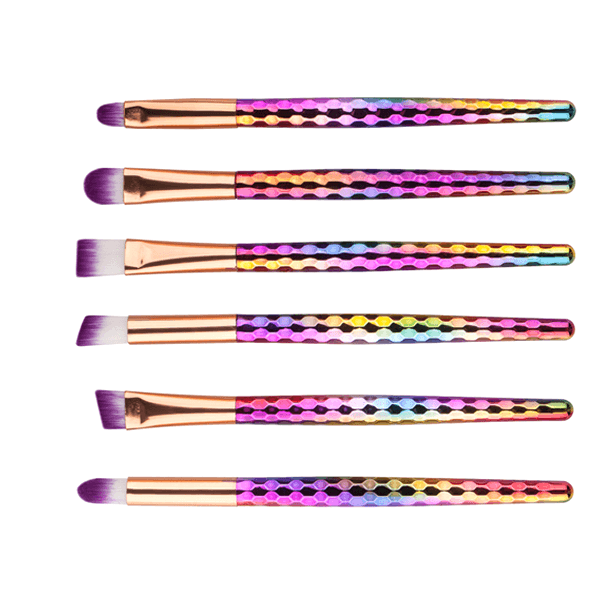 6 Piece Lip and Brow Brush Set-My Makeup Brushset