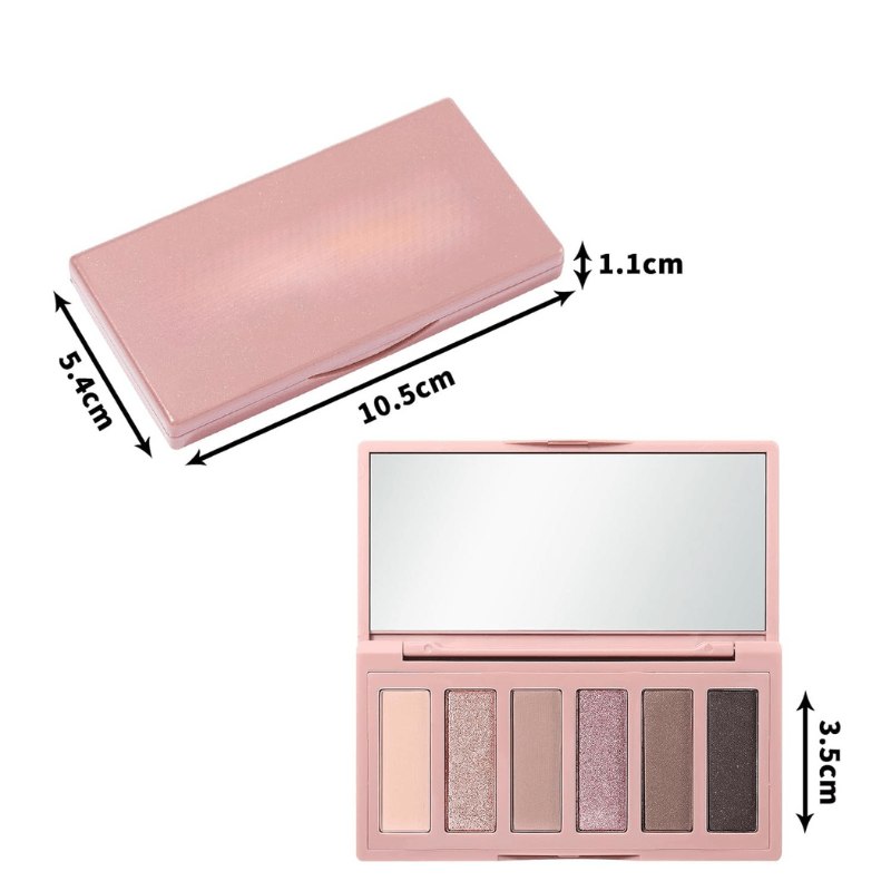 6 Color Mini Eyeshadow Palette Highly Pigmented And Blendable-My Makeup Brushset