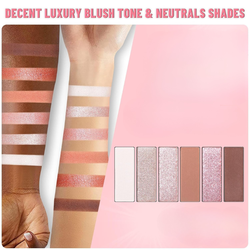 6 Color Eyeshadow Palette Mini Makeup Kit For Eye Looks-My Makeup Brushset