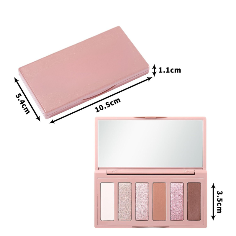 6 Color Eyeshadow Palette Mini Makeup Kit For Eye Looks-My Makeup Brushset